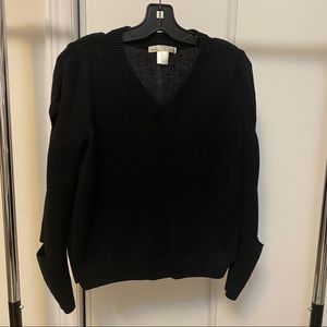 Knit cut-out sleeve sweater